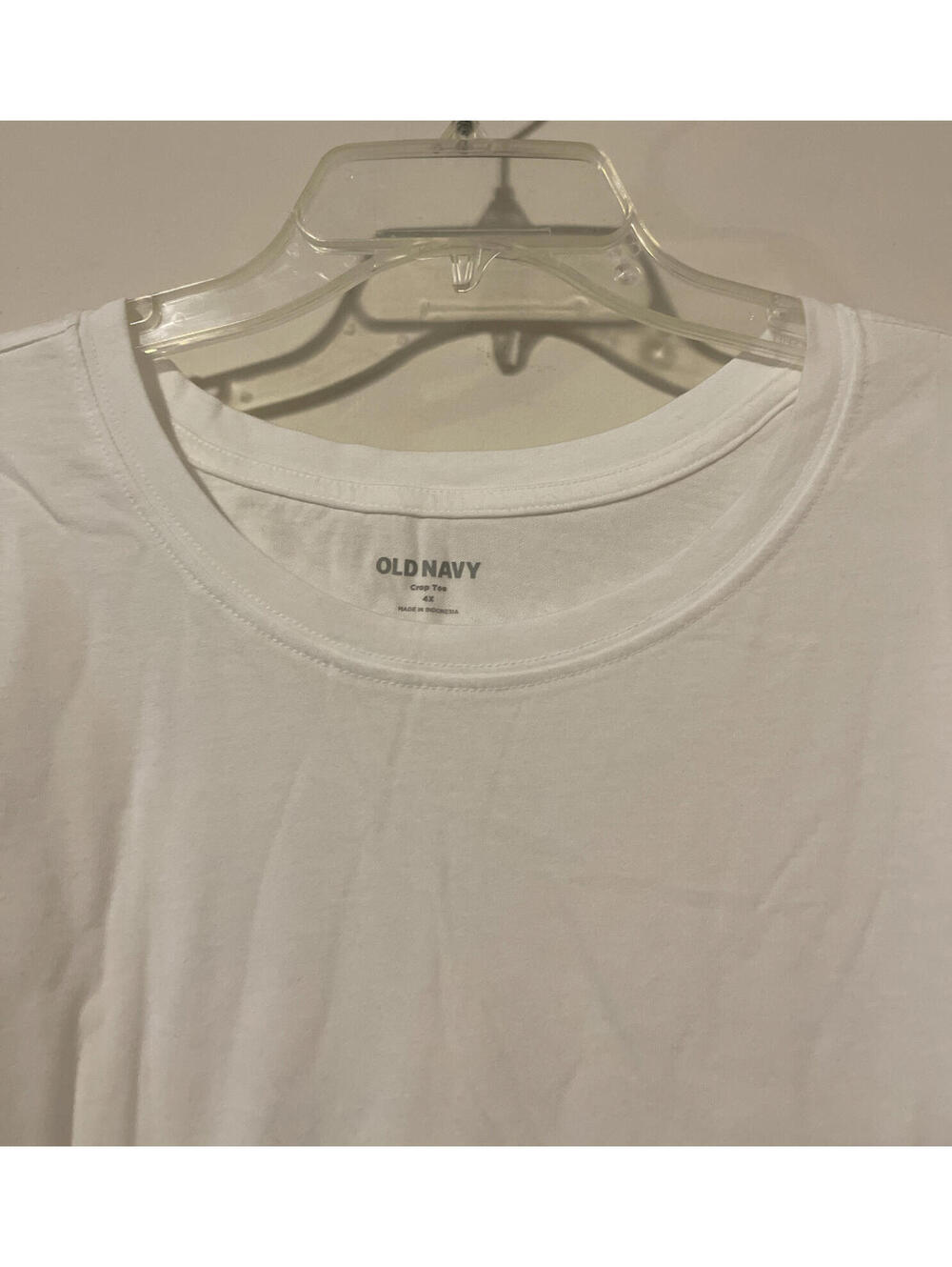 Old Navy Womens 4x White Short-Sleeved Lightweight Cropped Tshirt NEW! A4089 - Picture 2 of 3